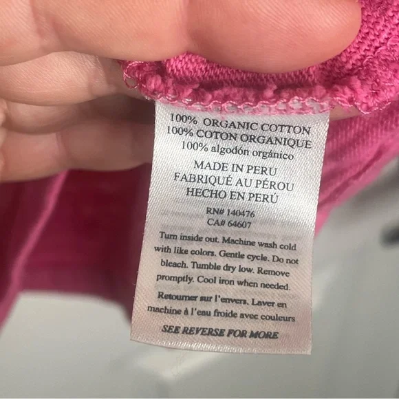 Faherty Sunwashed Slub Muscle Tank Organic Cotton In Cone Flower Pink S - Picture 8 of 9